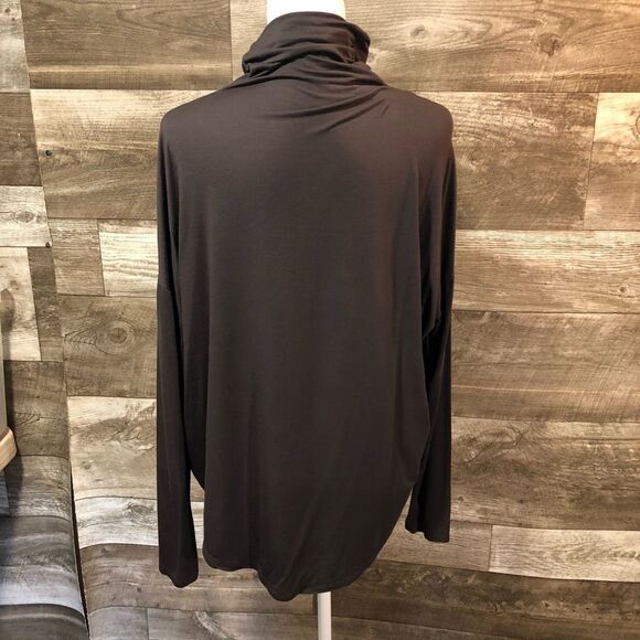 joan vass brown Dolan sleeve mock neck - L - Picture 4 of 8